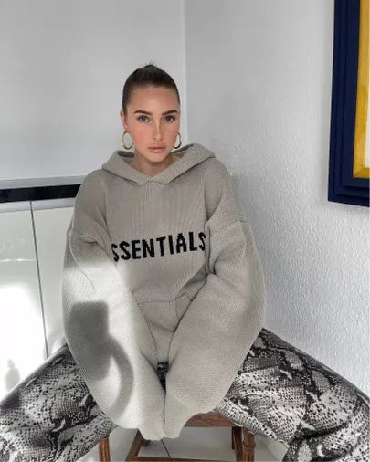 ESSENTIALS KNIT HOODIE