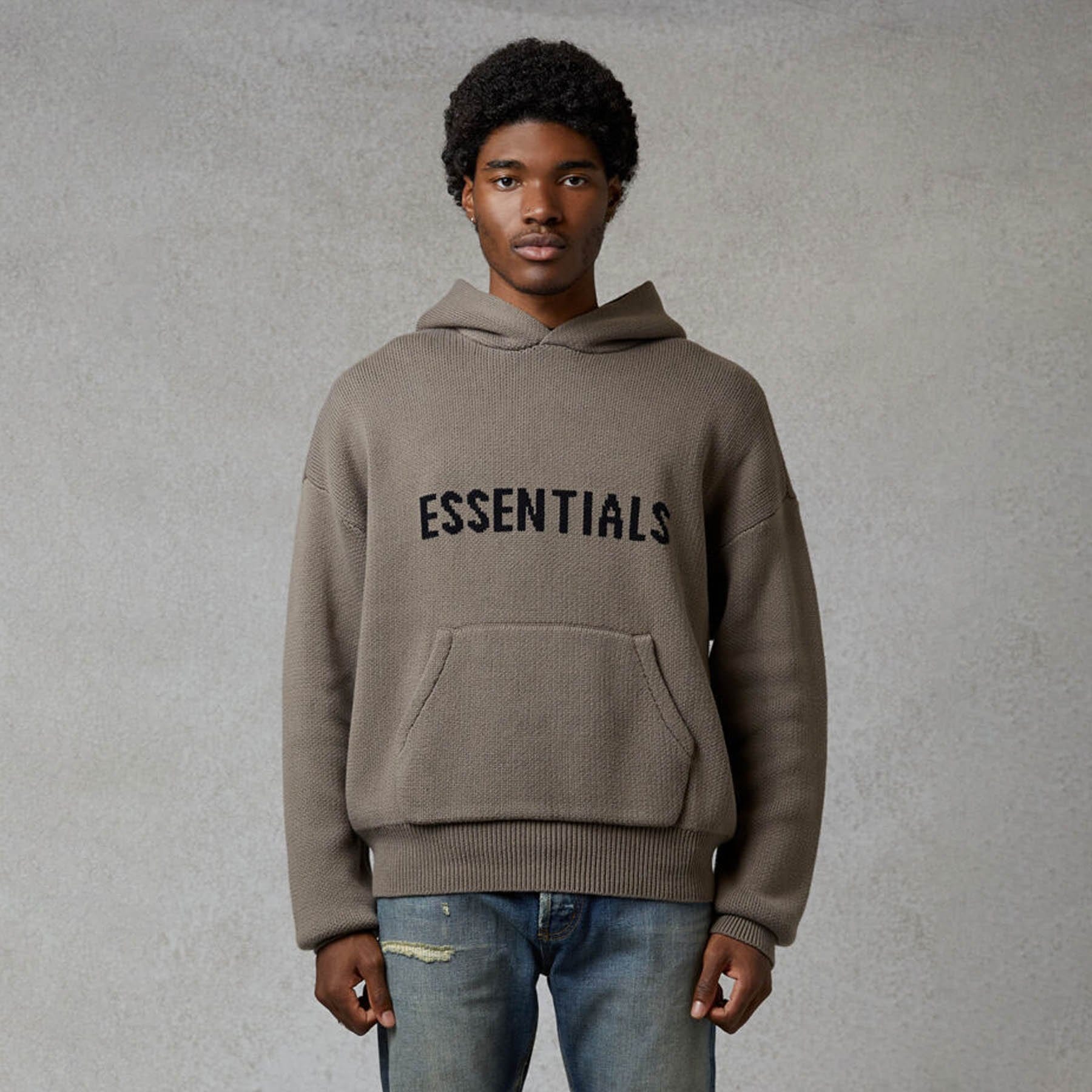 ESSENTIALS KNIT HOODIE