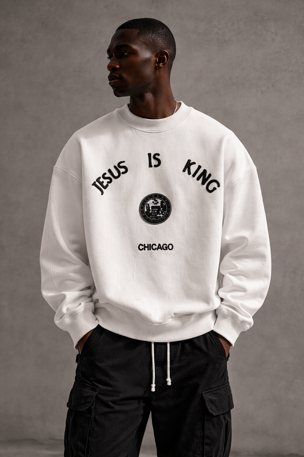 JESUS IS KING CHICAGO CREWNECK