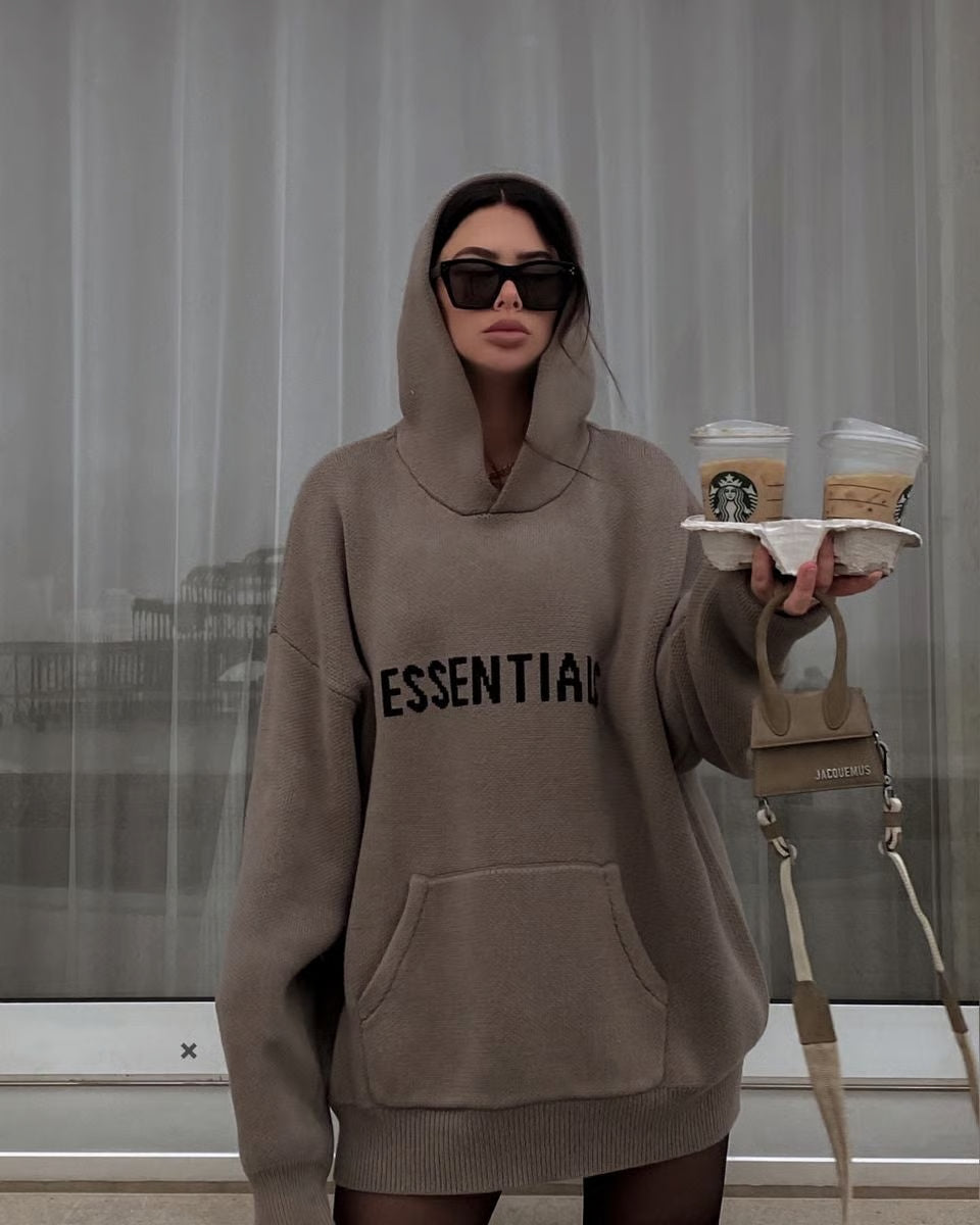 ESSENTIALS KNIT HOODIE